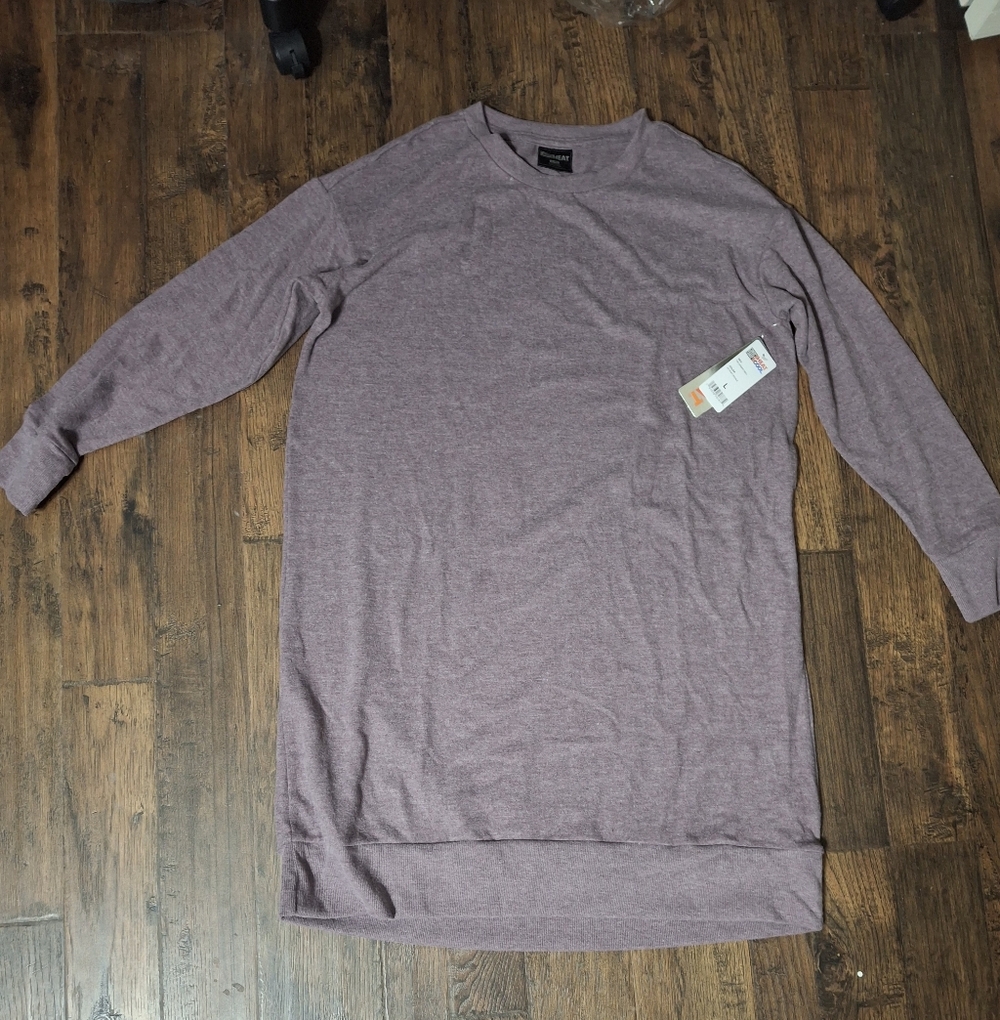 BNWT 32 Degrees Heat Women's Purple Long Sleeve Sweater Dress